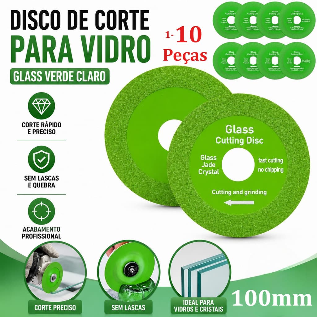 1-10 Peças Disco Para Cortar Vidro Piso Espelho Ceramica Porcelanato Casa Reforma Materiais Diversos