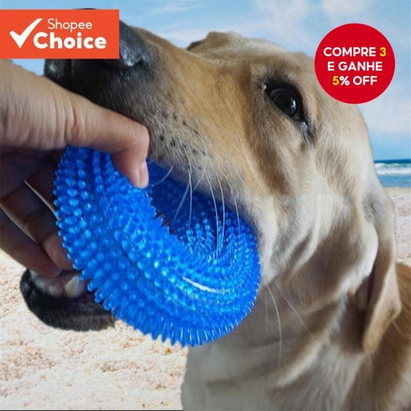 Brinquedo De Limpeza De Dentes De Cachorro De TPR Molar Mastigador Resistente À Mordida