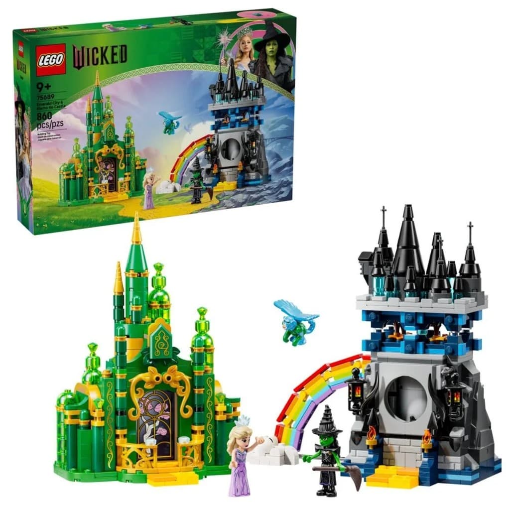 Blocos de Montar Cidade das Esmeraldas E Castelo Kiamo Ko Wicked 860 peças 75689 LEGO