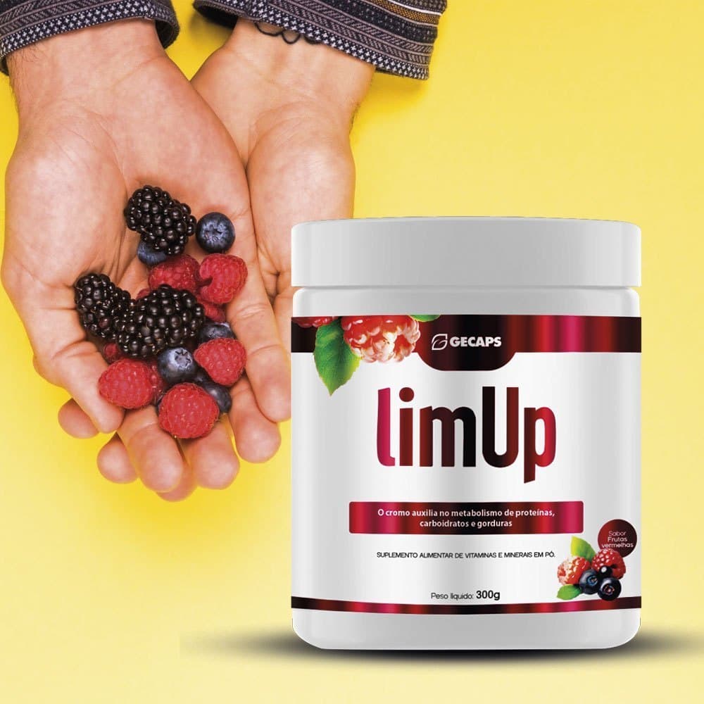 LimUp 300g – Suplemento com Vitaminas e Minerais | Queima Gordura e Mais Energia – Frutas Vermelhas