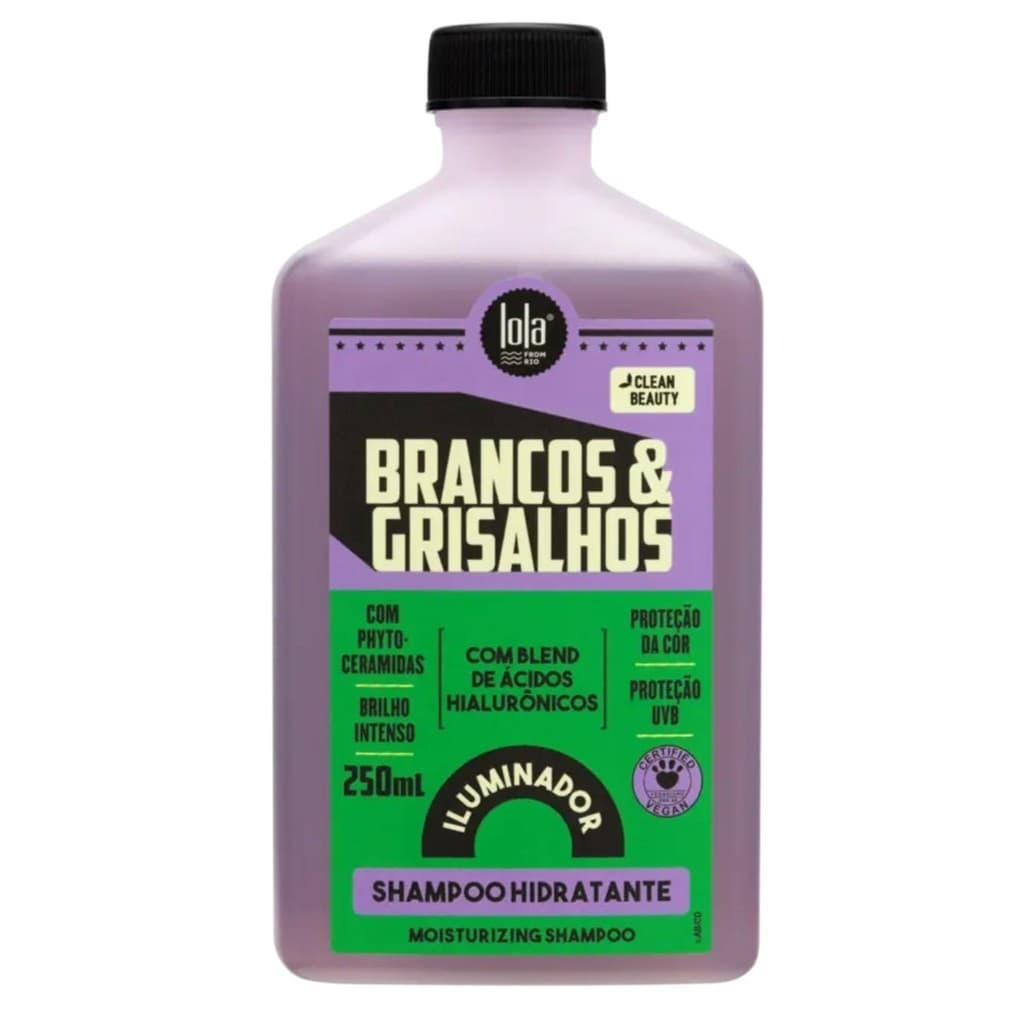 Shampoo Hidratante Iluminador Brancos & Grisalhos Lola Cosmetics 250ml