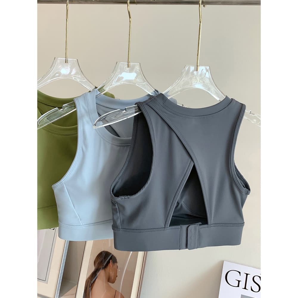 Recomprar Pilates sutiã de Yoga de média intensidade copo meio fixo roupa interior esportiva feminina roupas de Fitness 