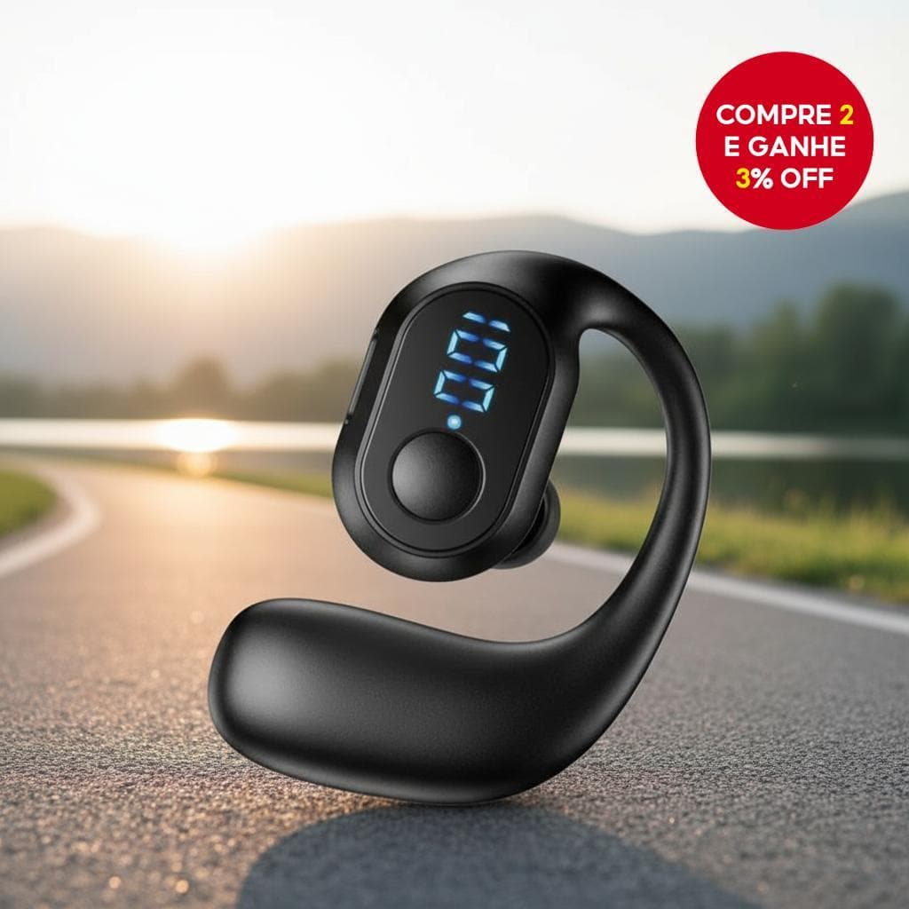  KY2 Pro Fone de Ouvido Bluetooth 5.3 com Microfone para Esportes, Vida Útil Ultra Longa da Bateria, Fones de Ouvido de