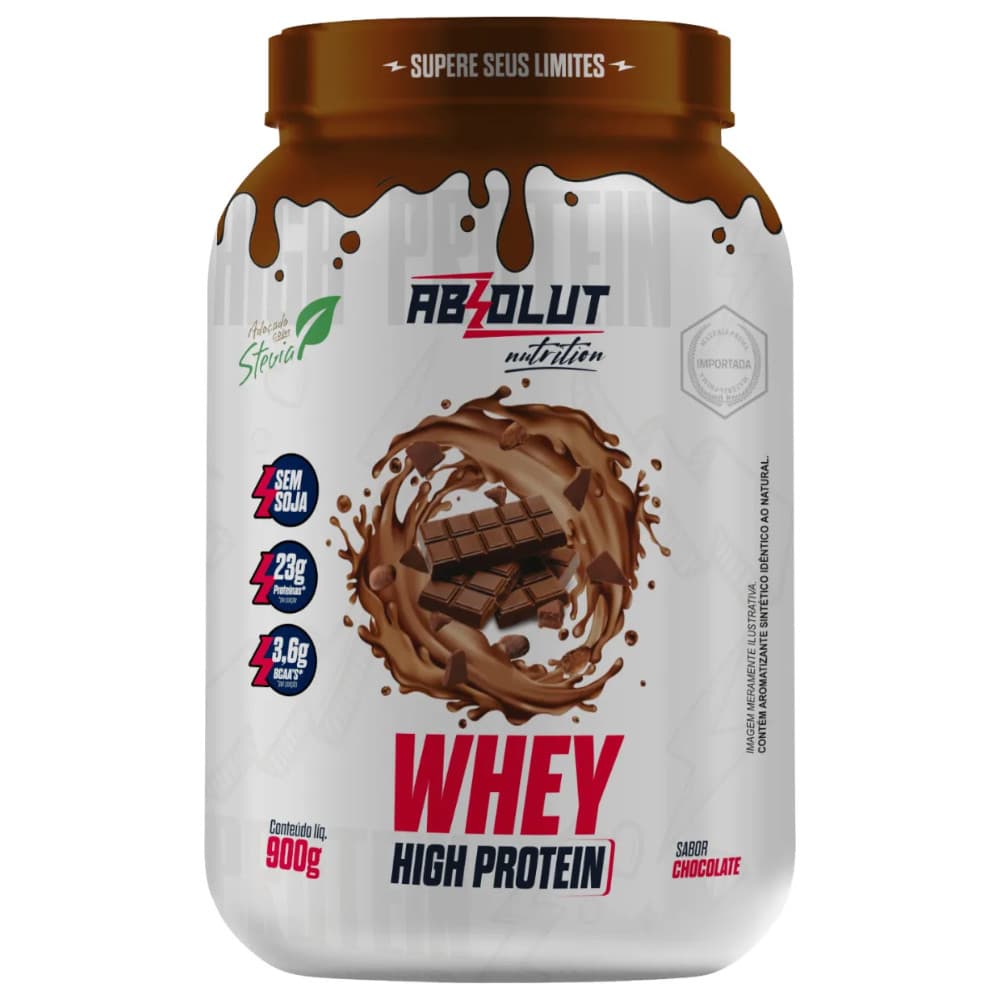 Whey High Protein Chocolate 900g  Pote – Absolut Nutrition