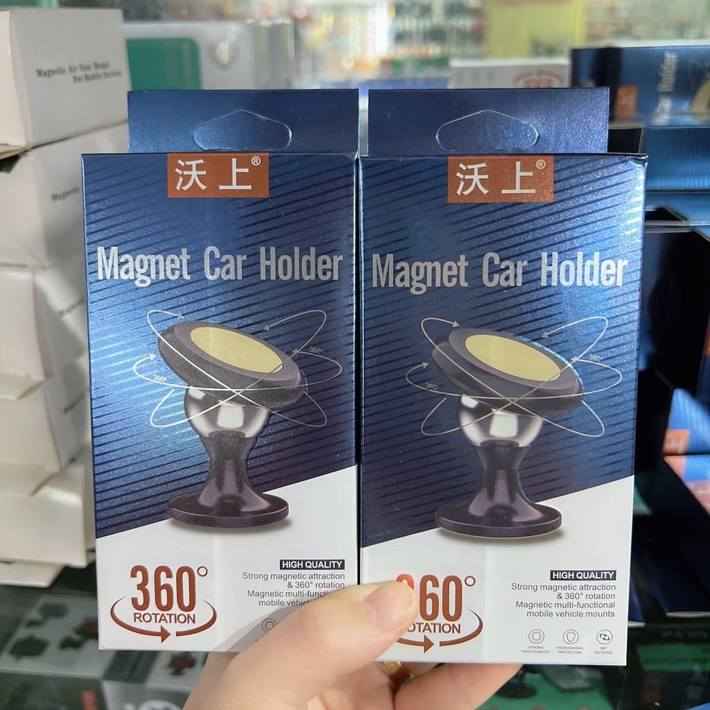 Wosahang Suporte magnético giratório de 360 graus para telefone para carro Suporte magnético forte para carro (tipo pega