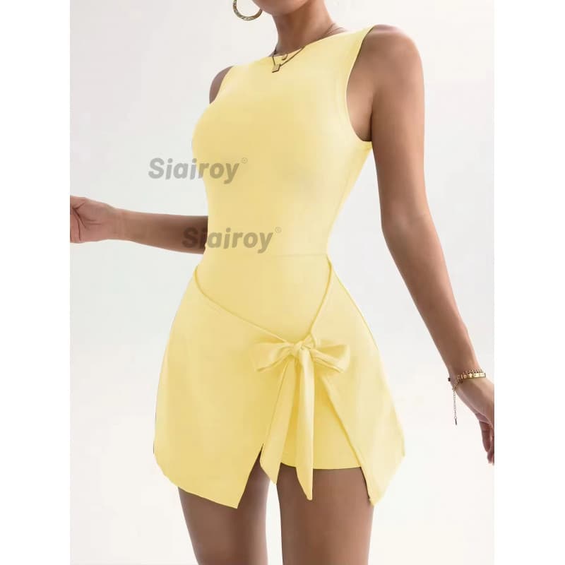 SIAIROY Falso vestido esportivo Anti-exposição de duas peças Yoga tênis saia roupas de Fitness salto feminino