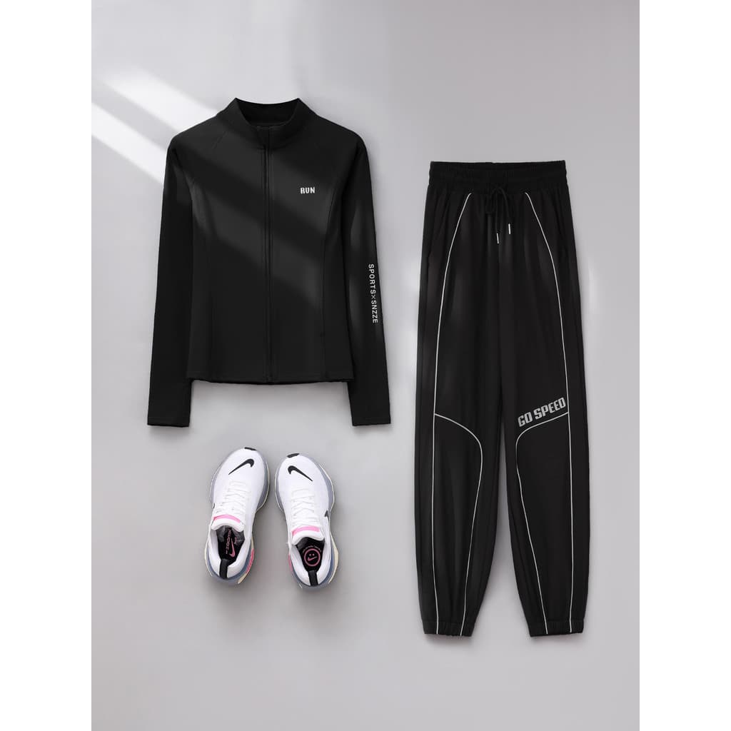 Roupas de Fitness femininas 2026 primavera correndo terno esportivo High-End novo estilo ao ar livre roupas de secagem r
