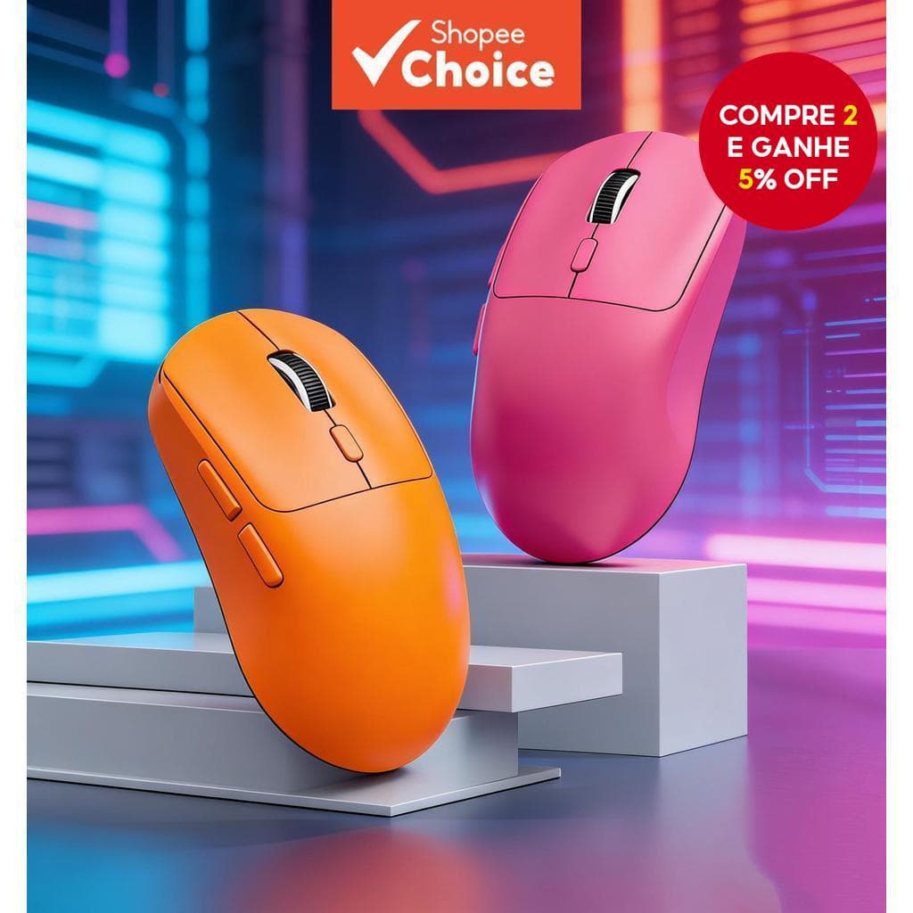  Mouse Sem Fio Silencioso Dual-Modo Recarregável | Conexão Bluetooth + 2.4G, Autonomia Duradoura, Design Ergonômico,