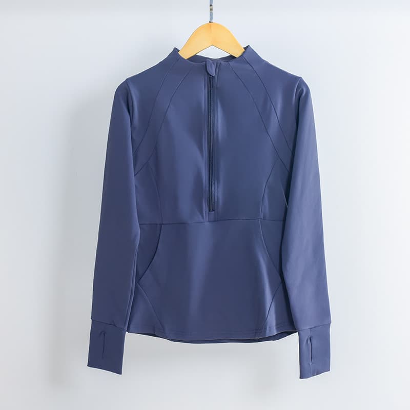Estilo outono roupas de Yoga topo feminino fino-ajuste correndo moletom roupas de Fitness meio zíper mais magro olhar Ca