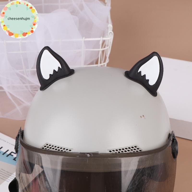 cheesenhujm Capacete Da Motocicleta Decorações De Orelha De Gato Acessório Para Scooter Bicicleta Adesivo Moto Skate Cic