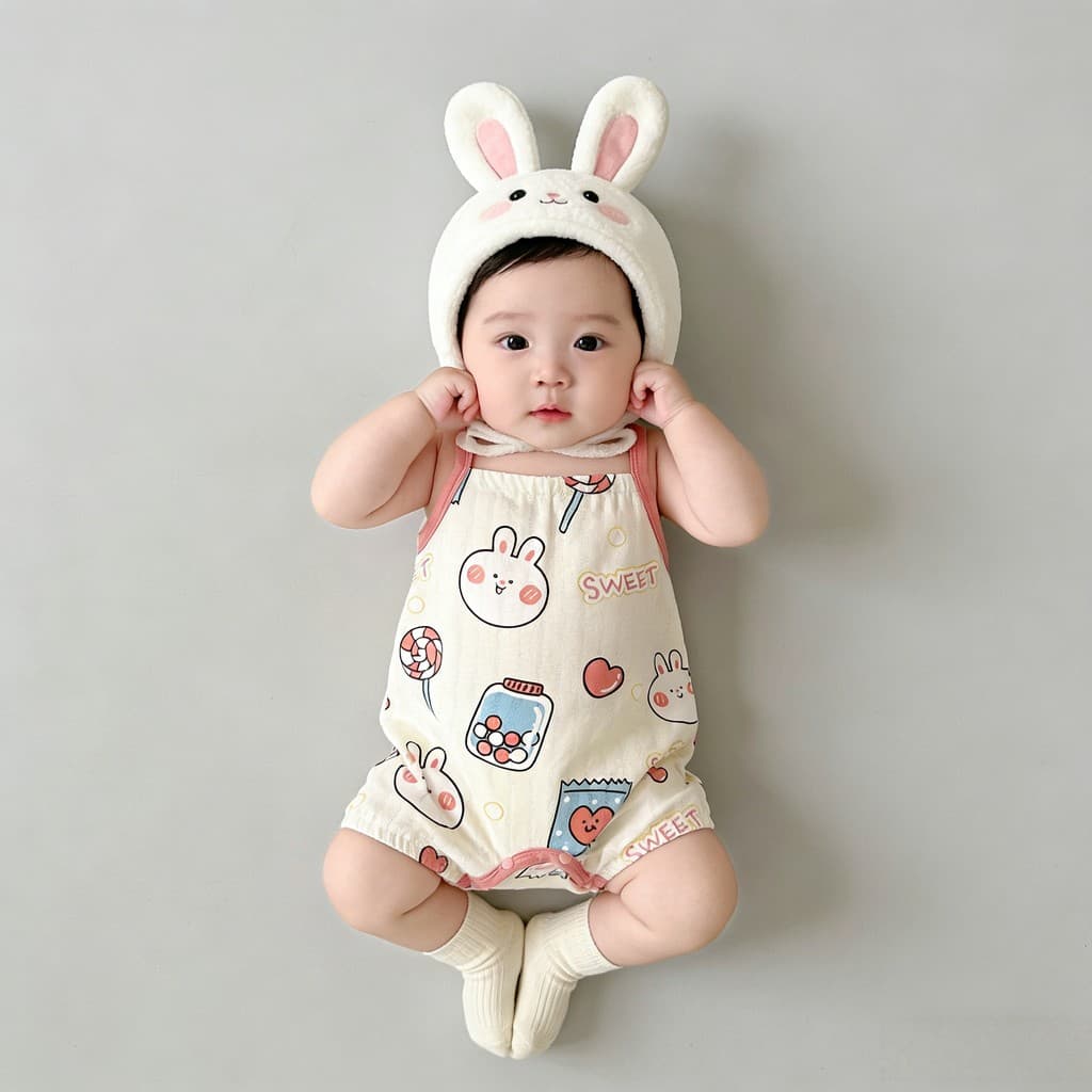 Bebê roupas de bebê verão estilo fino Modal estilingue macacão bebê menina estilo ocidental macacão desossado bebê macac