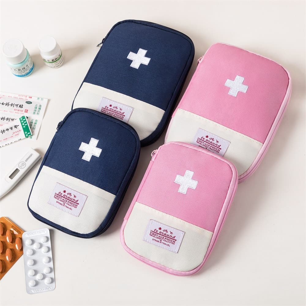 ​     Kit de Primeiros Socorros Japonês de Alta Qualidade - Caixa de Armazenamento Médico Compacta para Viagens e Emergê