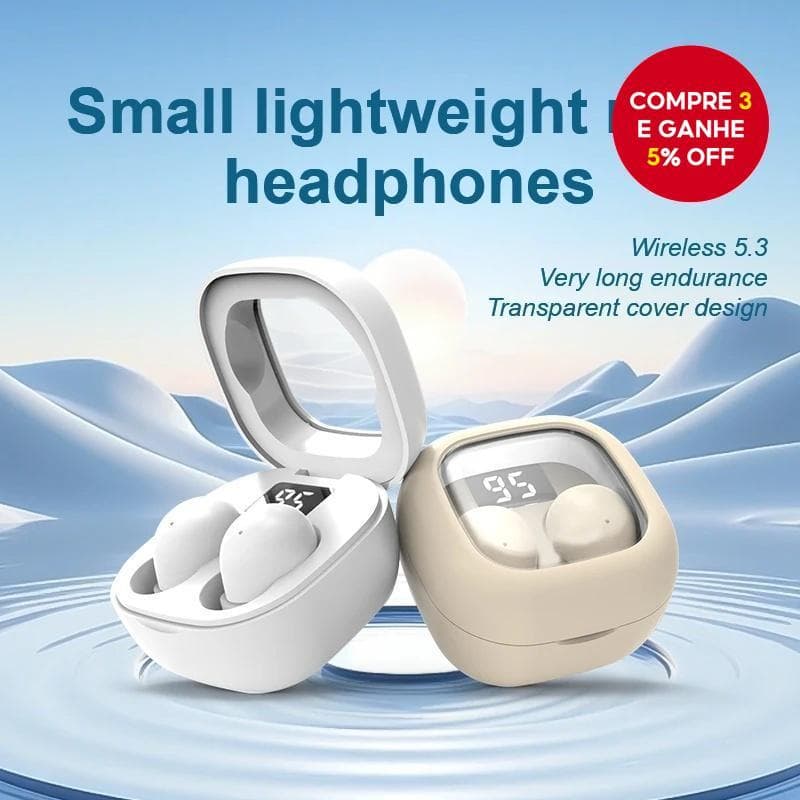 Fones De Ouvido Sem Fio Bluetooth Tws Sk19 In-ear Soft, Mini Invisíveis, Com Cancelamento De Ruído, À Prova d'Água