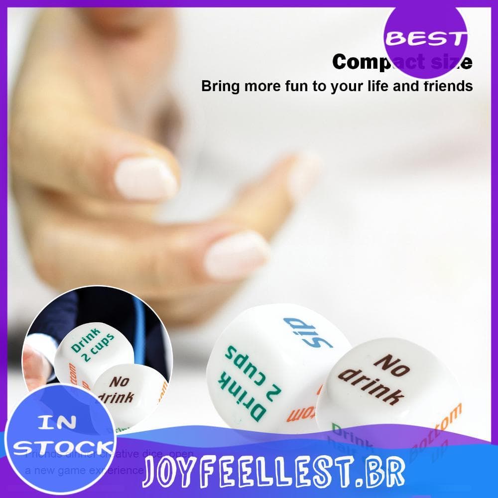 Conjunto De Dados Acrílicos 6 Lados Multifacetados Para Clube/Festa/Jogos De Família Prop Mesa Jogo De Tabuleiro Entrete