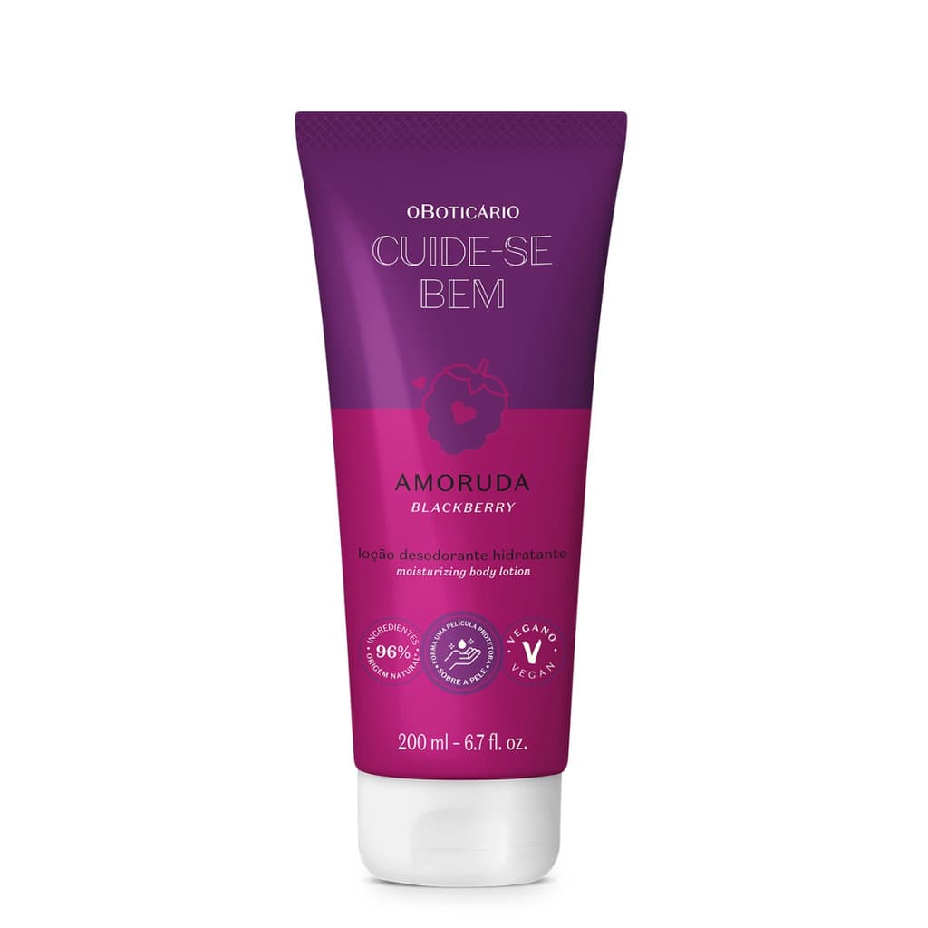 Loção Hidratante Corporal Cuide-se Bem Amoruda Pele hidratada 48 horas 200ml