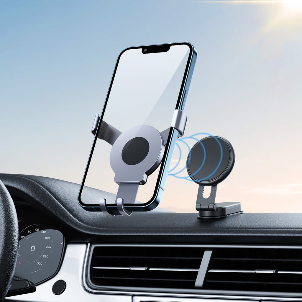 Liga de alumínio suporte do carro magnético clipe do telefone móvel Desktop suporte magnético acessórios carro gravidade