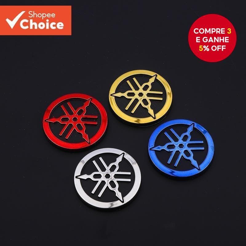Original Para YAMAHA 3D Emblema Redondo Logotipo Adesivos 48mm Motocicletas