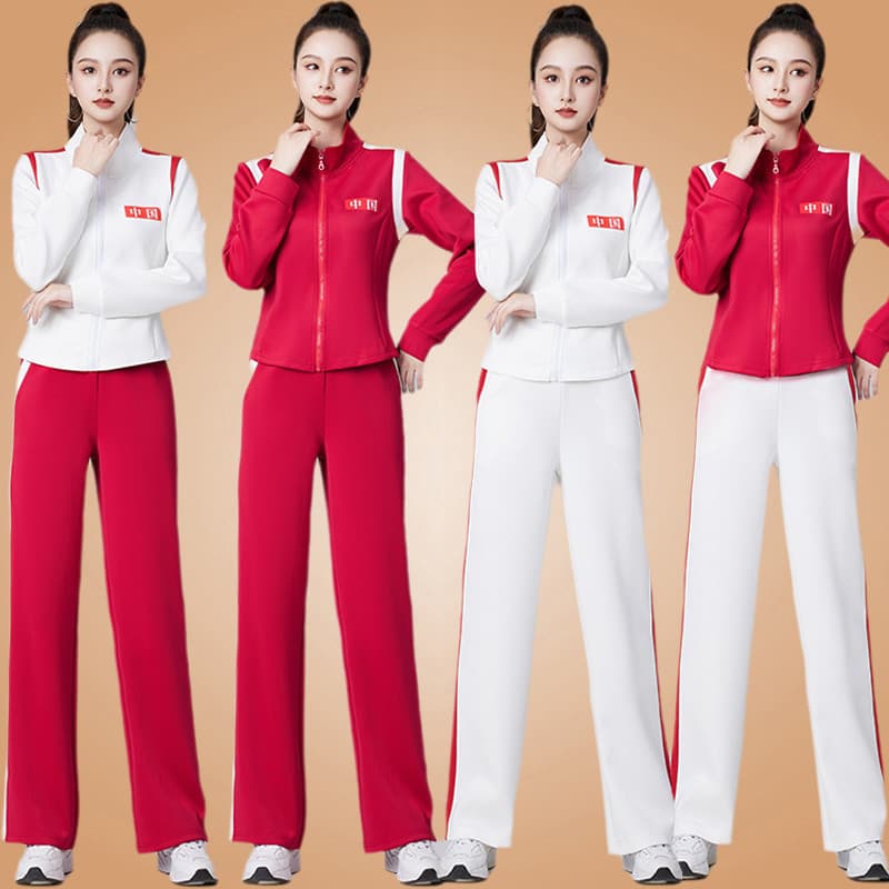 Jiamusi roupas de dança quadrada terno esportivo novo estilo Fitness exercício grupo desempenho roupas femininas roupas 