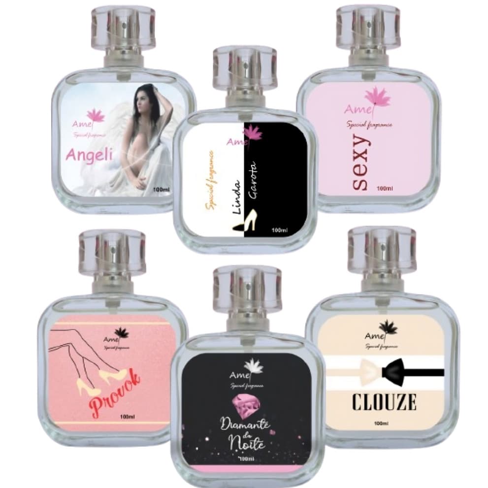 Perfume Amei Cosméticos Feminino 100ml Alta Fixação Essência Premium Importada