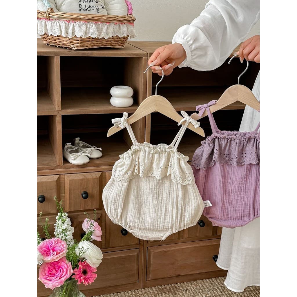 Bebê roupas de bebê verão estilo fino bebê menina macacão princesa bonito macacão roupas de verão estilingue bebê macacã