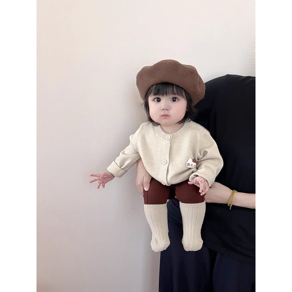 Roupas de bebê roupas de primavera bebê menina malha Cardigan bonito dos desenhos animados camisola um ano de idade bebê