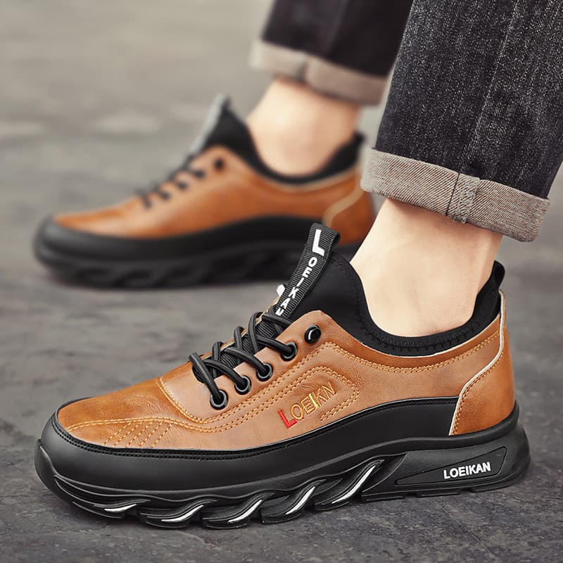 48 tênis de caminhada masculino de tamanho grande tênis esportivos casuais sapatos de couro AC3881