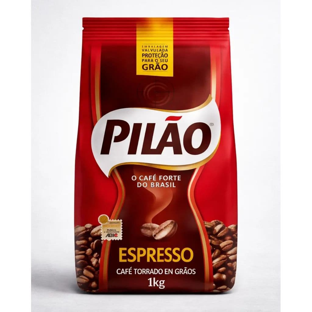 Café Especial Torrado em Grãos Espresso Pilão Pouch Pacote 1kg