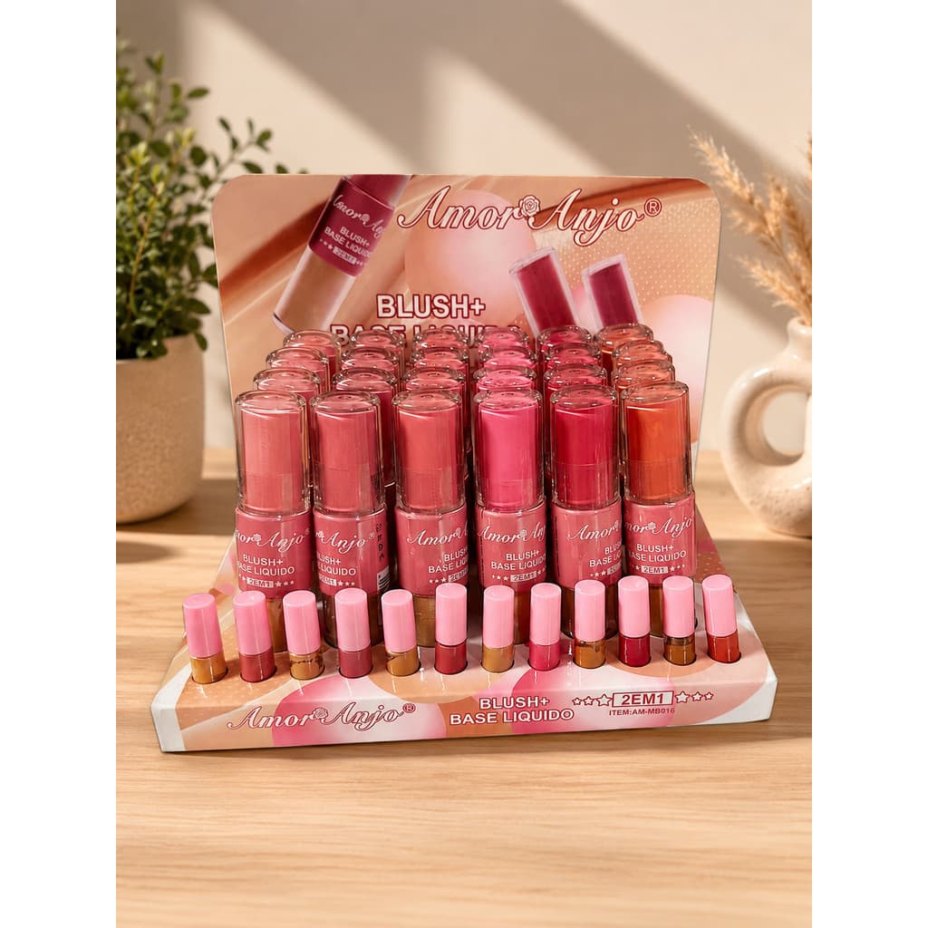 Box c/24uni Blush Líquido Multifuncional 2em1 Base Natural Amor Anjo