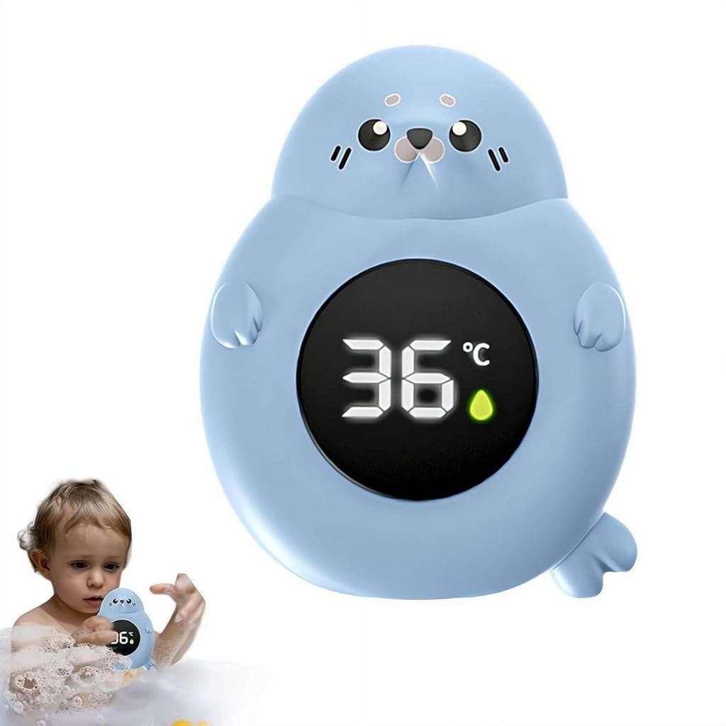 Termômetro de Banho para Bebês, Termômetro Digital para Banheira de Bebê com Design de Foca, Termômetro Digital Flutuant