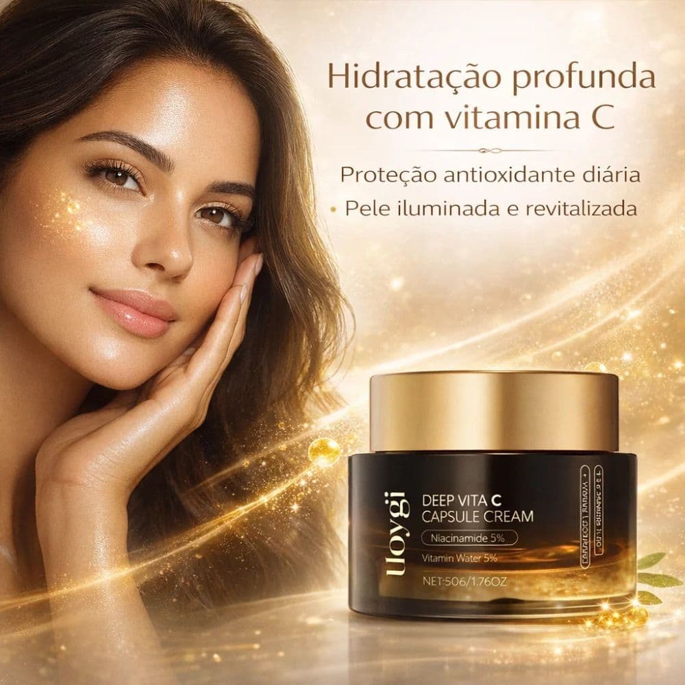 Hidratante Antioxidante Vitamina C Cápsulas Anti Idade Facial
