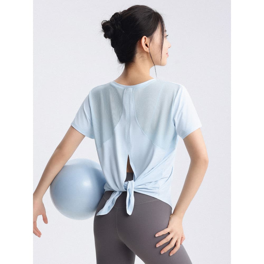 Malha linda volta moletom Yoga topo 2026 novo estilo roupas de Fitness feminino Pilates roupas de treinamento camiseta m