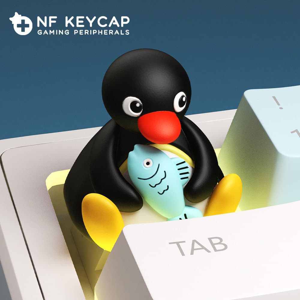 Pingu pinguim keycap mercadoria pinguim teclado mecânico keycap bonito único keycap personalizado nicho teclado