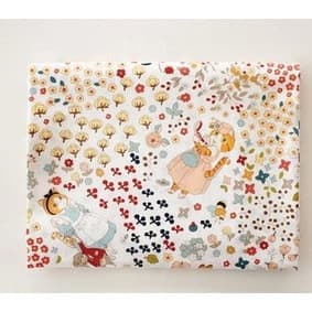 Avental de tecido de linho de algodão gato mãe artesanal faça você mesmo Patchwork tecido de linho de algodão Floral