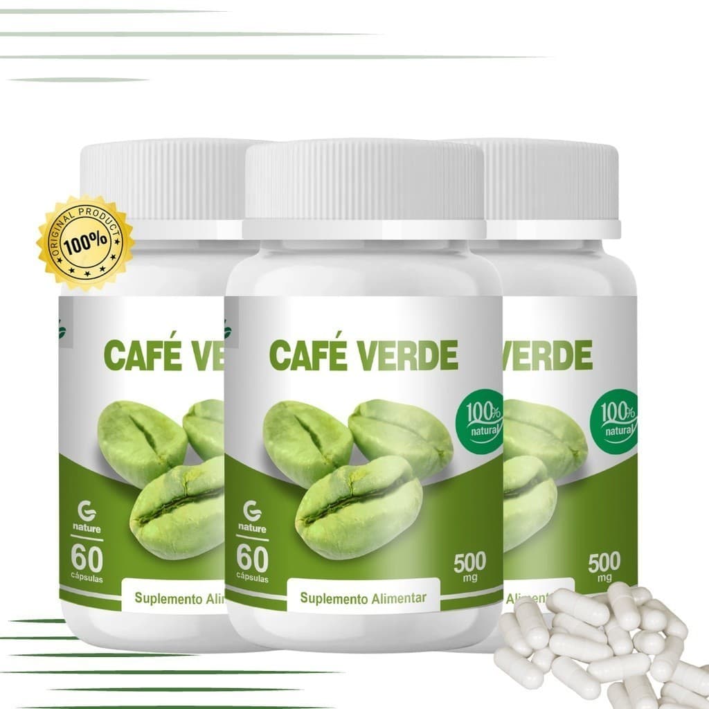 Kit 3 Café Verde GENATURE Pré- Treino C/60 CÁPS