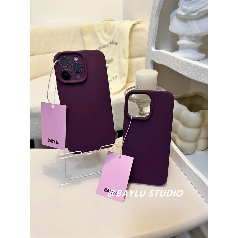Capinha celular Apple Capinha silicone líquido Capinha desenho animado fofa BAYLU Premium Feeling Berry Roxo Silicone Lí