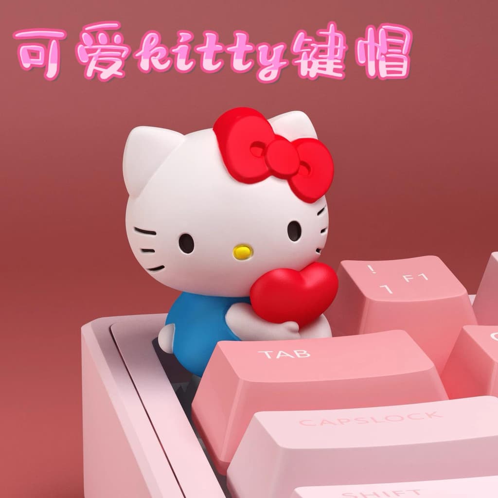 Olá kitty keycap resina de alta qualidade engrossado teclado tampa teclado mecânico ESC único keycap presente feminino