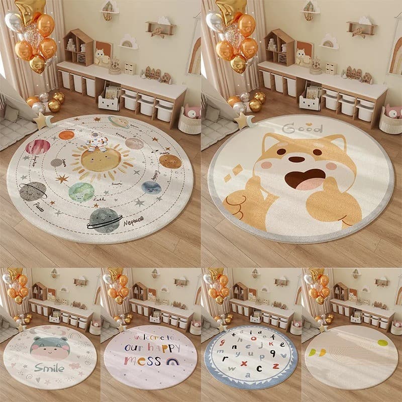 Animal Dos Desenhos Animados Tapete Antiderrapante Próximo Ao Quarto Das Crianças Cama Tapetes Para Decoração Sala De Es