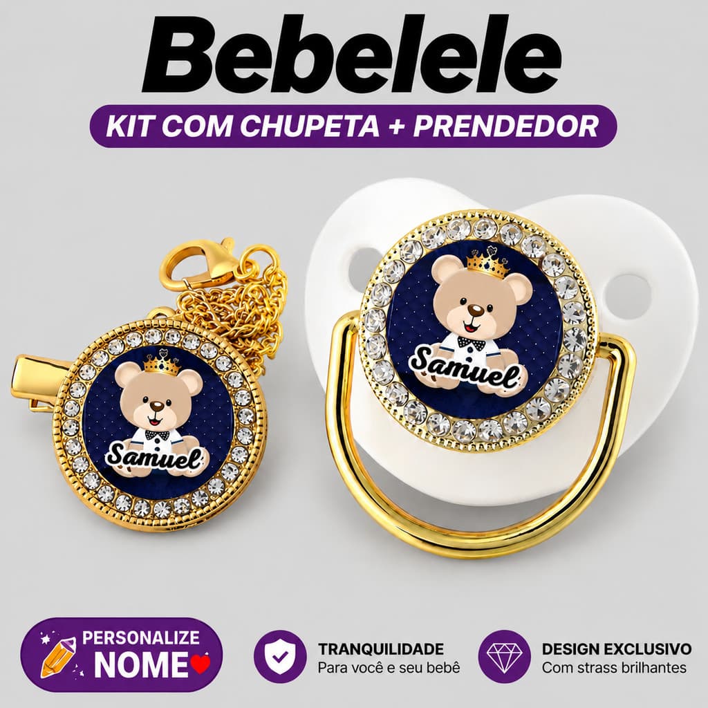 Chupeta plana para bebês, personalizada com nome/foto, inclui clipe/corrente para chupeta
