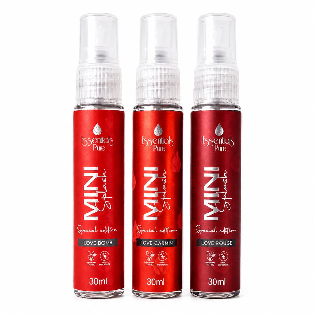 Kit Mini Love Essentials Pure 3x30ml Inspirado em Perfumes Importados Body Splash Feminino Luxo