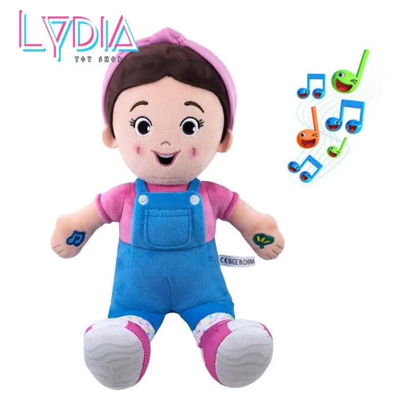 Boneca de Pelúcia Ms Rachel que Fala e Canta, Brinquedo Educativo Musical para Bebês, Brinquedo Interativo com 4 Músicas