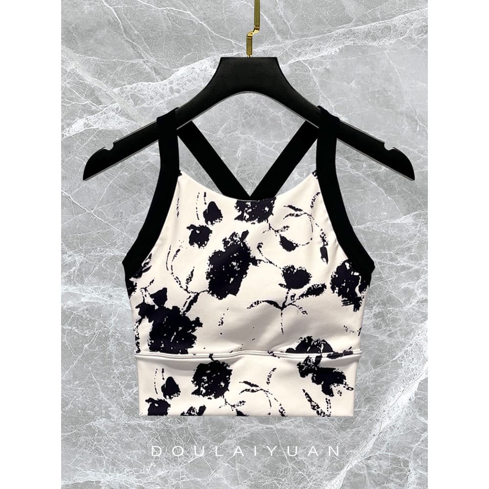 Tinta estilo chinês Design roupas de Yoga colete feminino 2026 novo estilo correndo Fitness Pilates roupas de treinament