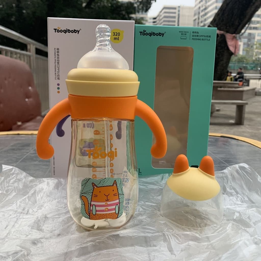 Adequado para taoqibaby/bablov bebê boca larga mamadeira aprendendo acessórios para copo: bico de pato/bocal/bocal reto
