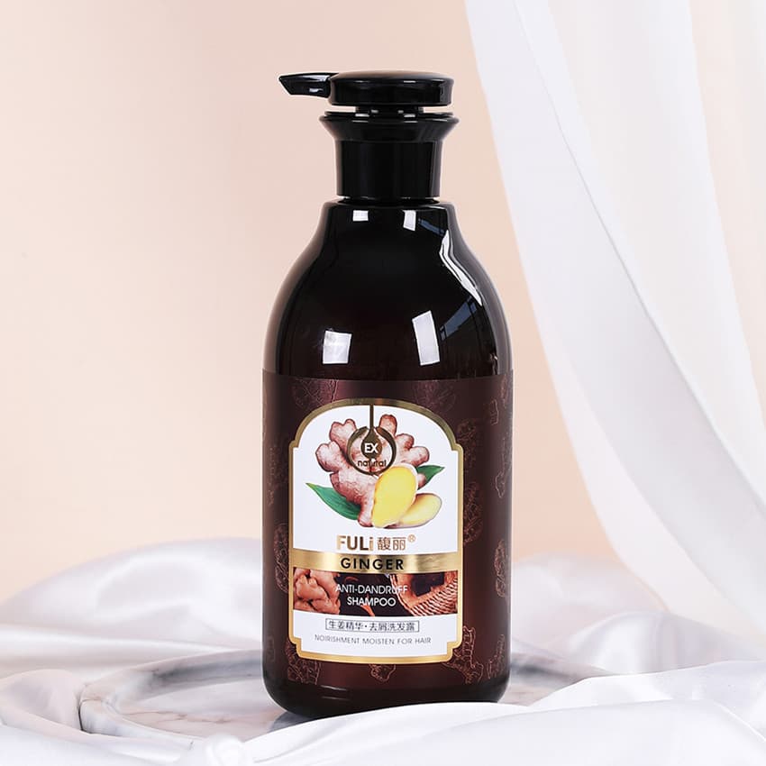 Fuli Ginger Essence Shampoo Anticaspa Peptídeo Proteína de Seda Caviar Seda Suave Shampoo Hidratante Nutritivo 800g