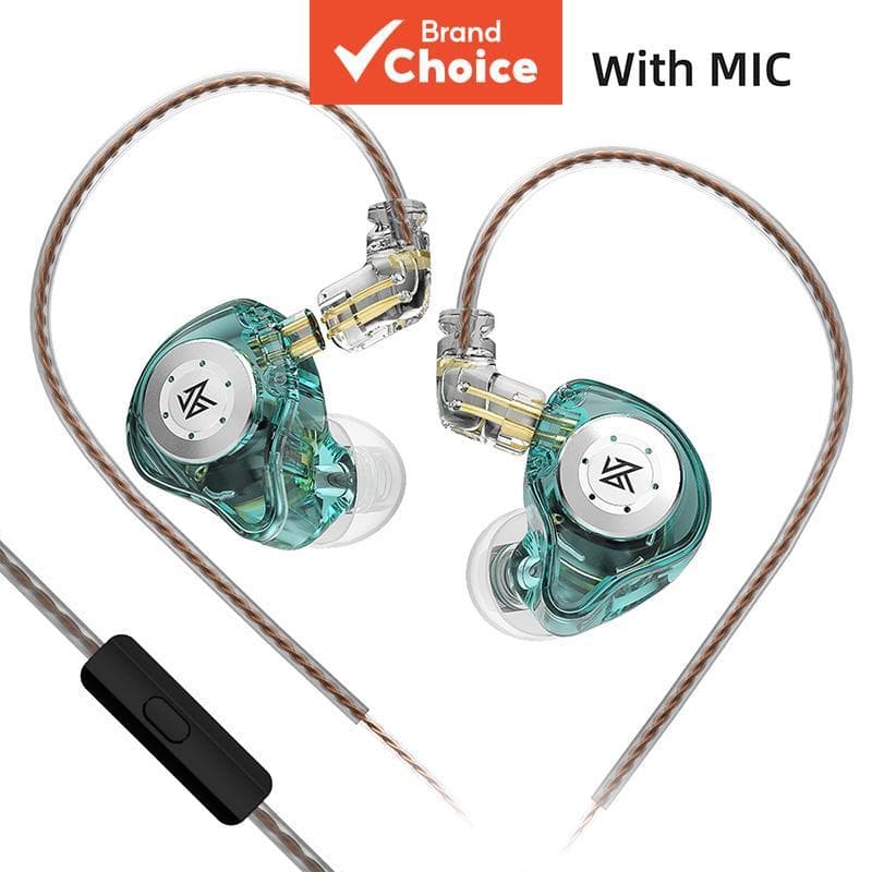  Fones de Ouvido KZ EDX Pro 3,5mm com Fio, Fone Intra-Auricular IEM TWS Sem Fio, Fones de Ouvido Bluetooth, Fones de