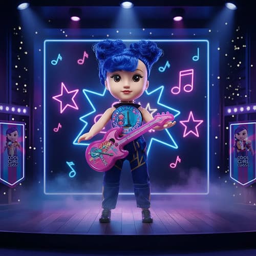 Bonecas Guerreiras Do K-pop Musical Grande Articulada Guitar 