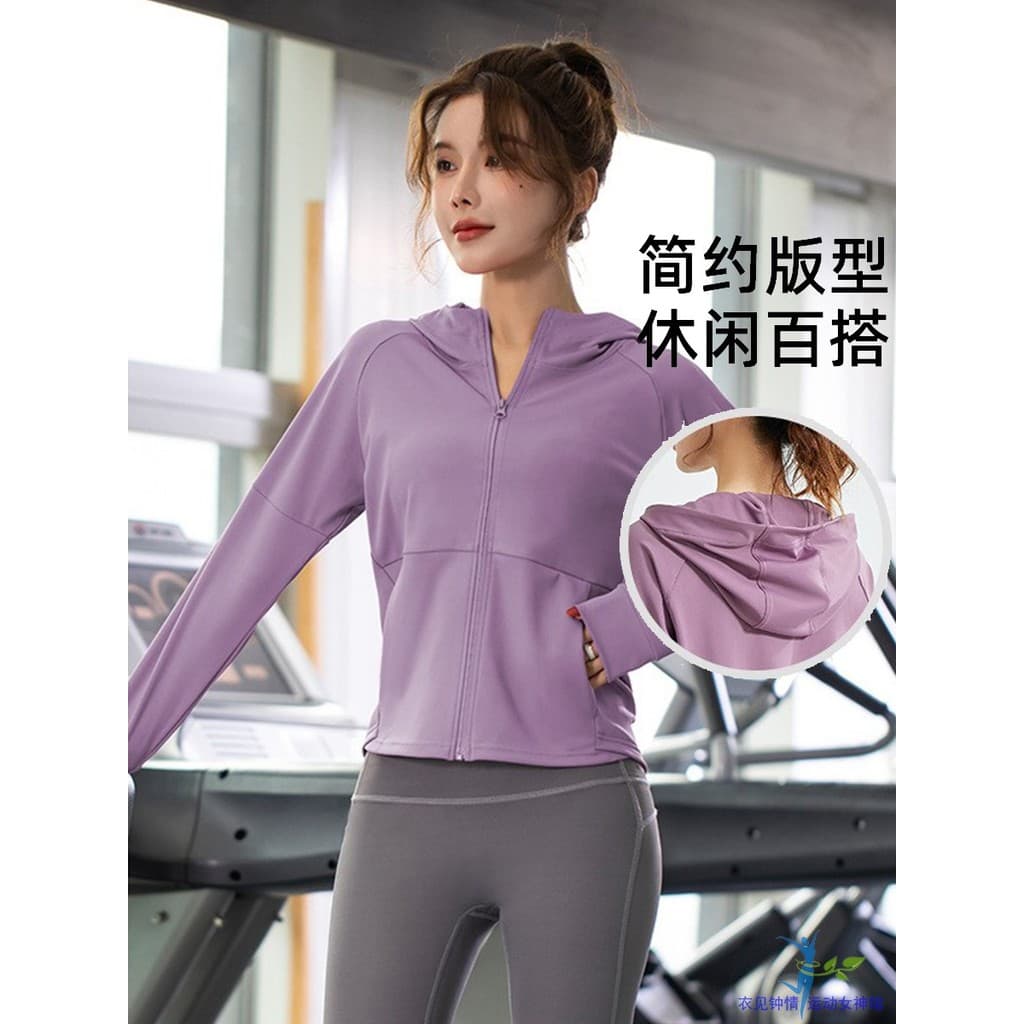Jaqueta esportiva com capuz feminina blusa de corrida solta Plus Size roupas de Fitness gordura mm roupas de secagem ráp