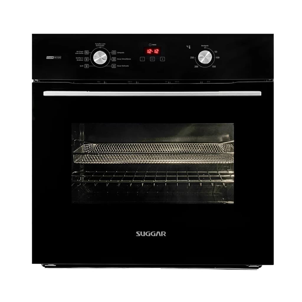 Forno de Embutir Suggar Air Fryer 68 Litros Preto 220V com Timer Digital