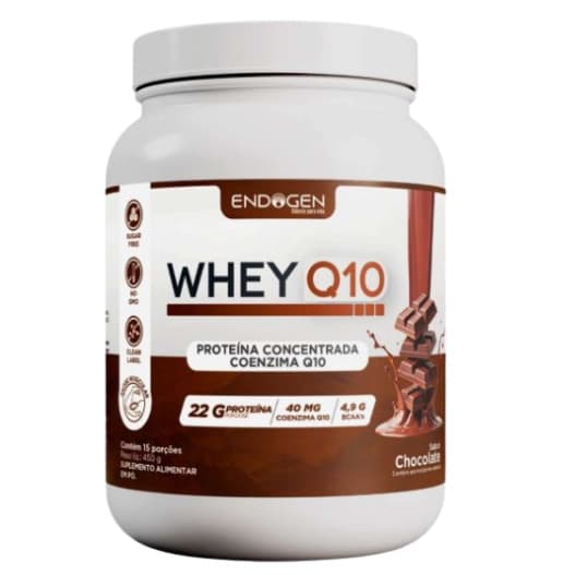 Whey Protein + Coenzima Q10 450g Sabor Chocolate - Endogen