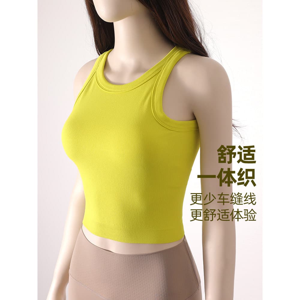 Roupa interior esportiva de uma peça de alta intensidade feminina verão correndo treinamento roupas de Fitness Yoga suti