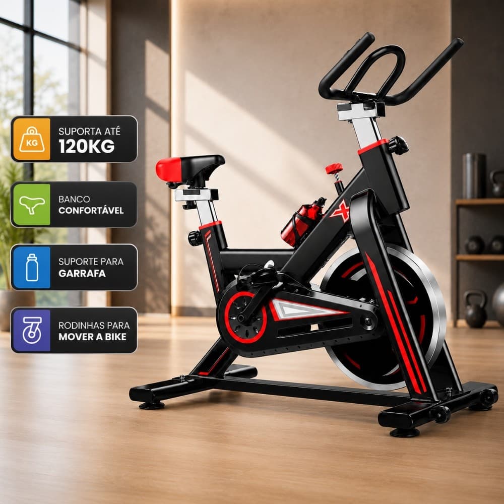 Bicicleta Ergométrica Spinning Fitness Cardio 120kg Deend